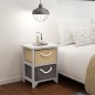 vidaXL Mesita de noche de madera vidaXL Mesita de noche de madera