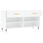 vidaXL Banco zapatero madera de ingeniería blanco 102x35x55 cm vidaXL Banco zapatero madera de ingeniería blanco 102x35x55 cm