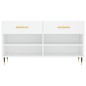 vidaXL Banco zapatero madera de ingeniería blanco 102x35x55 cm vidaXL Banco zapatero madera de ingeniería blanco 102x35x55 cm