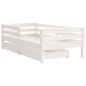 vidaXL Estructura cama niños con cajones madera pino blanco 70x140 cm