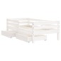 vidaXL Estructura cama niños con cajones madera pino blanco 70x140 cm
