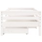 vidaXL Estructura cama niños con cajones madera pino blanco 70x140 cm
