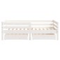 vidaXL Estructura cama niños con cajones madera pino blanco 70x140 cm