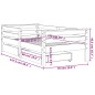 vidaXL Estructura cama niños con cajones madera pino blanco 70x140 cm