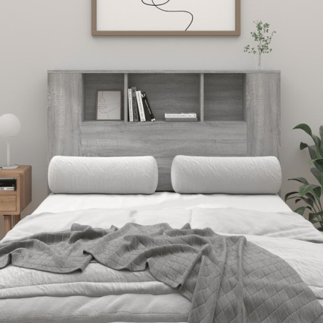 vidaXL Mueble cabecero gris Sonoma 120x18,5x102,5 cm