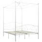 vidaXL Estructura de cama con dosel metal blanco 120x200 cm vidaXL Estructura de cama con dosel metal blanco 120x200 cm