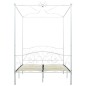 vidaXL Estructura de cama con dosel metal blanco 120x200 cm vidaXL Estructura de cama con dosel metal blanco 120x200 cm