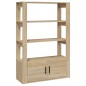 vidaXL Aparador madera contrachapada color roble Sonoma 80x30x119,5 cm vidaXL Aparador madera contrachapada color roble Sonoma 80x30x119,5 cm
