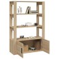 vidaXL Aparador madera contrachapada color roble Sonoma 80x30x119,5 cm vidaXL Aparador madera contrachapada color roble Sonoma 80x30x119,5 cm