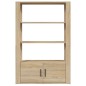 vidaXL Aparador madera contrachapada color roble Sonoma 80x30x119,5 cm vidaXL Aparador madera contrachapada color roble Sonoma 80x30x119,5 cm