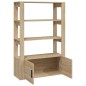 vidaXL Aparador madera contrachapada color roble Sonoma 80x30x119,5 cm vidaXL Aparador madera contrachapada color roble Sonoma 80x30x119,5 cm