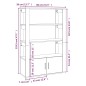 vidaXL Aparador madera contrachapada color roble Sonoma 80x30x119,5 cm vidaXL Aparador madera contrachapada color roble Sonoma 80x30x119,5 cm