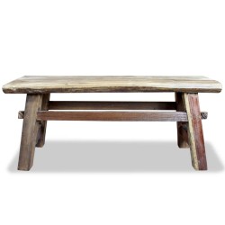 vidaXL Banco de madera maciza reciclada 100x28x43 cm
