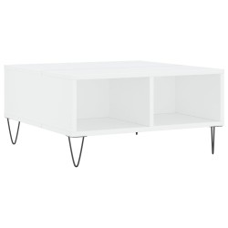 vidaXL Mesa de centro madera de ingeniería blanco 60x60x30 cm