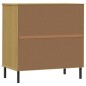 vidaXL Aparador con 3 cajones OSLO madera maciza marrón 77x40x79,5 cm vidaXL Aparador con 3 cajones OSLO madera maciza marrón 77x40x79,5 cm