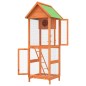 vidaXL Casita para pájaros madera maciza pino marrón 60x58,5x160 cm vidaXL Casita para pájaros madera maciza pino marrón 60x58,5x160 cm