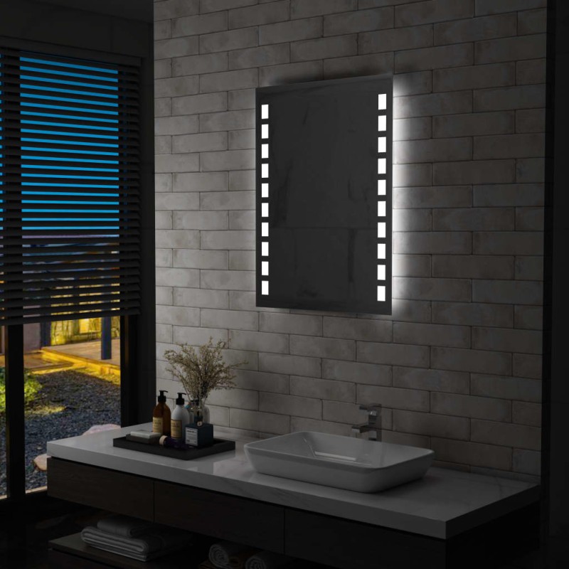vidaXL Espejo de pared de baño con LED 60x80 cm vidaXL Espejo de pared de baño con LED 60x80 cm