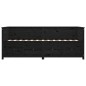 vidaXL Sofá cama de madera maciza de pino negro 100x200 cm