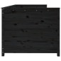 vidaXL Sofá cama de madera maciza de pino negro 100x200 cm