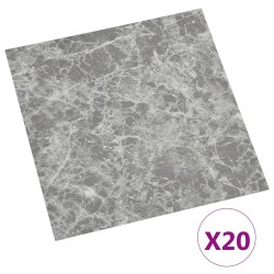 vidaXL Tarimas de suelo autoadhesiva 20 uds PVC 1,86 m² gris cemento