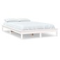 vidaXL Estructura de cama madera maciza de pino blanco 120x200 cm vidaXL Estructura de cama madera maciza de pino blanco 120x200 cm