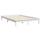 vidaXL Estructura de cama madera maciza de pino blanco 120x200 cm vidaXL Estructura de cama madera maciza de pino blanco 120x200 cm