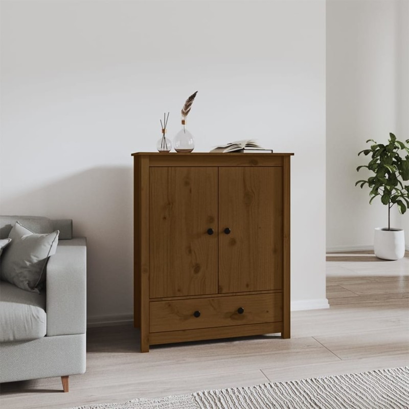 vidaXL Aparador alto madera maciza de pino marrón miel 83x41,5x100 cm vidaXL Aparador alto madera maciza de pino marrón miel 83x41,5x100 cm
