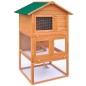 vidaXL Casa de animales pequeños jaula conejera 3 niveles madera vidaXL Casa de animales pequeños jaula conejera 3 niveles madera