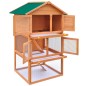 vidaXL Casa de animales pequeños jaula conejera 3 niveles madera vidaXL Casa de animales pequeños jaula conejera 3 niveles madera