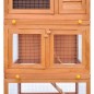 vidaXL Casa de animales pequeños jaula conejera 3 niveles madera vidaXL Casa de animales pequeños jaula conejera 3 niveles madera