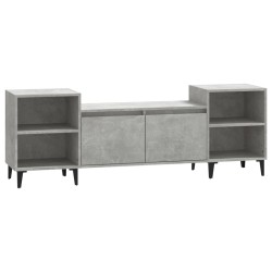 vidaXL Mueble para TV madera contrachapada gris hormigón 160x35x55 cm