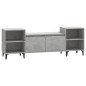 vidaXL Mueble para TV madera contrachapada gris hormigón 160x35x55 cm