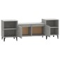 vidaXL Mueble para TV madera contrachapada gris hormigón 160x35x55 cm