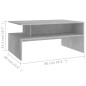 vidaXL Mesa de centro madera contrachapada gris hormigón 90x60x42,5 cm vidaXL Mesa de centro madera contrachapada gris hormigón 90x60x42,5 cm