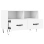 vidaXL Mueble para TV madera contrachapada blanco 80x36x50 cm