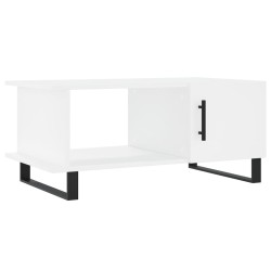 vidaXL Mesa de centro madera contrachapada blanco 90x50x40 cm