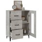 vidaXL Aparador de madera de ingeniería gris hormigón 69,5x34x90 cm