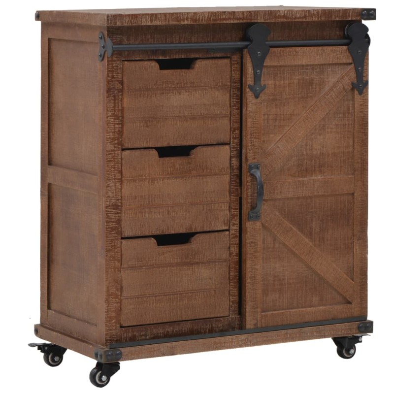 vidaXL Mueble de almacenaje madera maciza abeto marrón 64x33,5x75 cm vidaXL Mueble de almacenaje madera maciza abeto marrón 64x33,5x75 cm