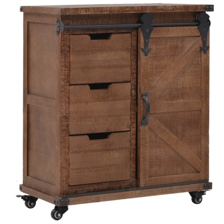 vidaXL Mueble de almacenaje madera maciza abeto marrón 64x33,5x75 cm