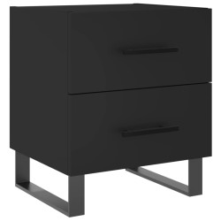 vidaXL Mesita de noche madera de ingeniería negro 40x35x47,5 cm