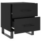 vidaXL Mesita de noche madera de ingeniería negro 40x35x47,5 cm vidaXL Mesita de noche madera de ingeniería negro 40x35x47,5 cm