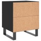 vidaXL Mesita de noche madera de ingeniería negro 40x35x47,5 cm vidaXL Mesita de noche madera de ingeniería negro 40x35x47,5 cm
