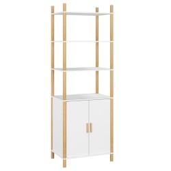 vidaXL Aparador alto madera contrachapada blanco 60x40x173 cm