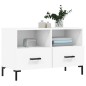 vidaXL Mueble para TV madera contrachapada blanco 80x36x50 cm vidaXL Mueble para TV madera contrachapada blanco 80x36x50 cm