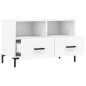 vidaXL Mueble para TV madera contrachapada blanco 80x36x50 cm vidaXL Mueble para TV madera contrachapada blanco 80x36x50 cm