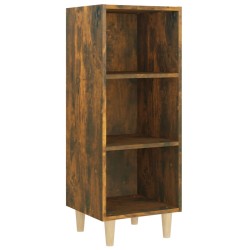 vidaXL Aparador madera contrachapada roble ahumado 34,5x32,5x90 cm