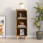 vidaXL Aparador madera contrachapada roble ahumado 34,5x32,5x90 cm vidaXL Aparador madera contrachapada roble ahumado 34,5x32,5x90 cm