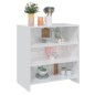 vidaXL Aparador de madera contrachapada blanco brillante 70x40,5x75 cm vidaXL Aparador de madera contrachapada blanco brillante 70x40,5x75 cm