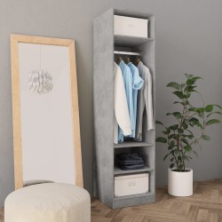 vidaXL Armario de madera contrachapada gris hormigón 50x50x200 cm