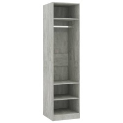 vidaXL Armario de madera contrachapada gris hormigón 50x50x200 cm